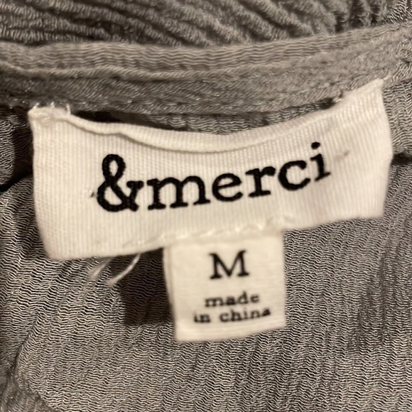 &merci beautiful sage green romper with ruffle trim size M - Picture 6 of 6